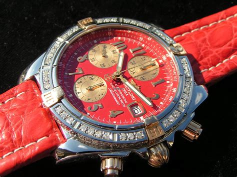 breitling uhr rotes zifferblatt|Breitling stahl gold.